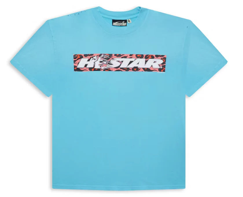 Hellstar Box Logo T-Shirt Blue