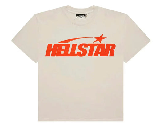 Hellstar Classic T-shirt (Gel Print) White/Orange