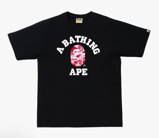 BAPE ABC Camo College Tee Black/Pink